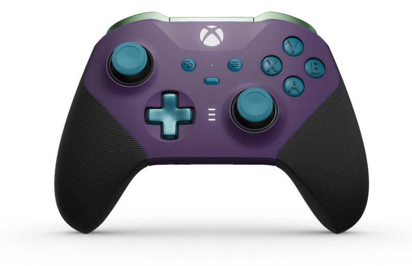 Xbox Elite Wireless Controller Series 2 - Core - Corps: Astral Purple + poignées caoutchoutées, BMD: Plus, Mineral Blue (métal), Arrière: Astral Purple + poignées caoutchoutées