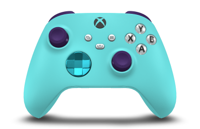 Xbox Wireless Controller - Body: Glacier Blue, D-Pads: Dragonfly Blue (Metallic), Thumbsticks: Astral Purple