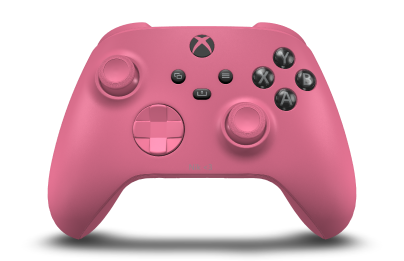 Controller with Deep Pink body, Deep Pink D-pad, and Deep Pink thumbsticks - front view
