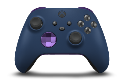 Xbox Wireless Controller - Corps: Midnight Blue, BMD: Astral Purple (métallique), Joysticks: Carbon Black
