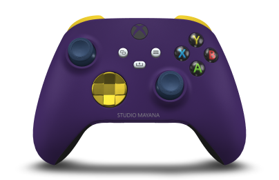 Manette sans fil Xbox - Body: Astral Purple, D-Pads: Lightning Yellow (Metallic), Thumbsticks: Midnight Blue