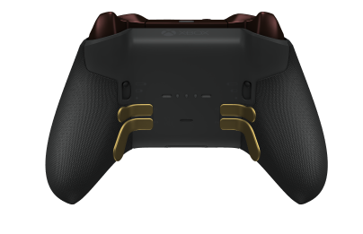 Xbox Elite Wireless Controller Series 2 – Core - Behuizing voorzijde: Carbonzwart + rubberen handvatten, D-pad: Cross, Gold Matte (Metal), Behuizing achterzijde: Carbonzwart + rubberen handvatten