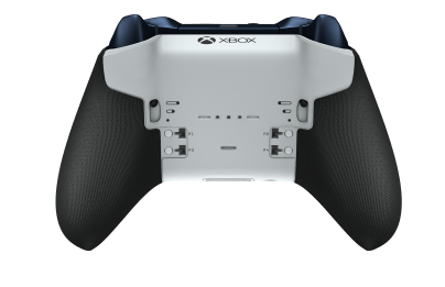 Xbox Elite Wireless Controller Series 2 - Core - 本體: 衝擊藍 + 橡膠握把, 方向鍵: 多面向，亮銀色 (金屬), 背面: 機器白 + 橡膠握把