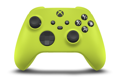 Xbox draadloze controller - Body: Electric Volt, D-Pads: Carbon Black, Thumbsticks: Carbon Black
