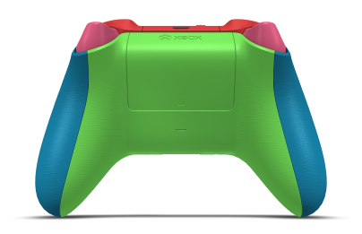 Xbox Wireless Controller - Hoofdtekst: Mineraalblauw, D-Pads: Bliksemgeel, Duimsticks: Velocity-groen