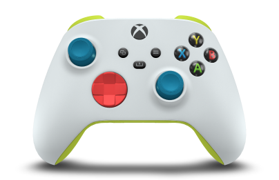 Xbox 無線控制器 - Body: Robot White, D-Pads: Pulse Red, Thumbsticks: Mineral Blue