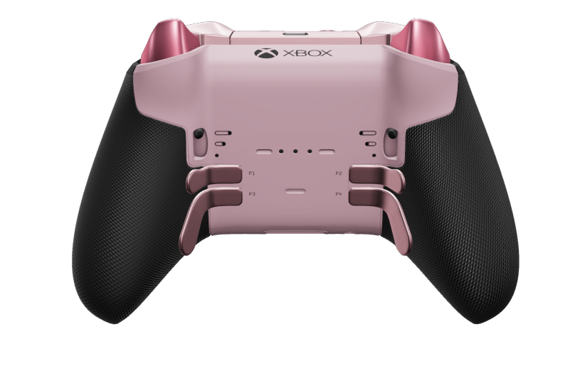 Xbox Elite Wireless Controller Series 2 - Core - 本体: ロボット ホワイト + ラバー加工のグリップ, D パッド: ファセット、ソフト ピンク (メタル), 背面: ソフト ピンク + ラバー加工のグリップ