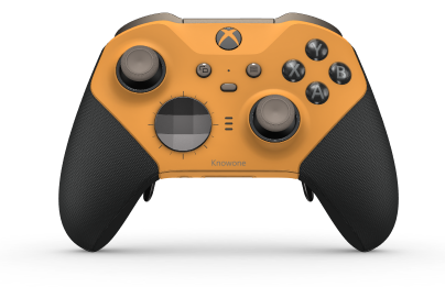 Xbox Elite Wireless Controller Series 2 - Core - Body: Soft Orange + Rubberized Grips, D-pad: Facet, Storm Grey (Metal), Back: Soft Orange + Rubberized Grips