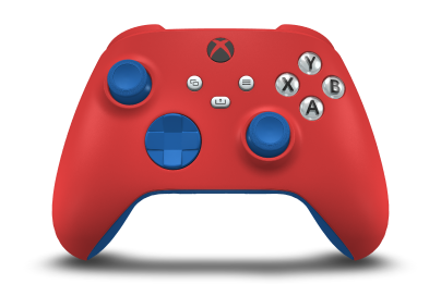 Xbox Wireless Controller - Body: Pulse Red, D-Pads: Shock Blue, Thumbsticks: Shock Blue