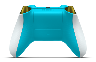 Xbox 無線控制器 - Body: Robot White, D-Pads: Lightning Yellow (Metallic), Thumbsticks: Dragonfly Blue