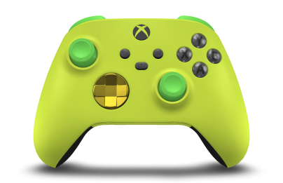 Xbox Wireless Controller - Body: Electric Volt, D-Pads: Lightning Yellow (Metallic), Thumbsticks: Velocity Green