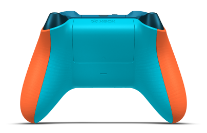 Xbox Wireless Controller - Hoofdtekst: Zest-oranje, D-Pads: Libelleblauw (metallic), Duimsticks: Mineraalblauw