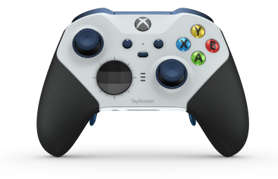 Xbox Elite Wireless Controller Series 2 - Core - Body: Robot White + Rubberized Grips, D-pad: Facet, Carbon Black (Metal), Back: Robot White + Rubberized Grips