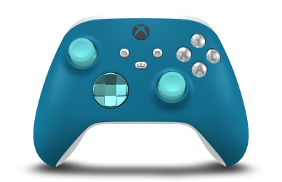 Xbox Wireless Controller - Body: Mineral Blue, D-Pads: Glacier Blue (Metallic), Thumbsticks: Glacier Blue