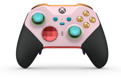 Xbox Elite Wireless Controller Series 2 - Core - Body: Soft Pink + Rubberized Grips, D-pad: Facet, Pulse Red (Metal), Back: Pulse Red + Rubberized Grips