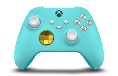 Xbox Wireless Controller - Body: Glacier Blue, D-Pads: Lightning Yellow (Metallic), Thumbsticks: Robot White