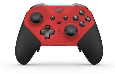 Xbox Elite Wireless Controller Series 2 - Core - Body: Pulse Red + Rubberized Grips, D-pad: Cross, Storm Gray (Metal), Back: Pulse Red + Rubberized Grips