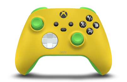 Xbox Wireless Controller - Body: Lighting Yellow, D-Pads: Robot White, Thumbsticks: Velocity Green