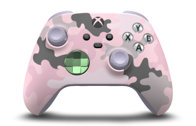 Xbox Wireless Controller - Body: Sandglow Camo, D-Pads: Soft Green (Metallic), Thumbsticks: Soft Purple