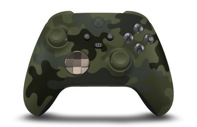 Xbox Wireless Controller - Body: Forest Camo, D-Pads: Desert Tan (Metallic), Thumbsticks: Nocturnal Green