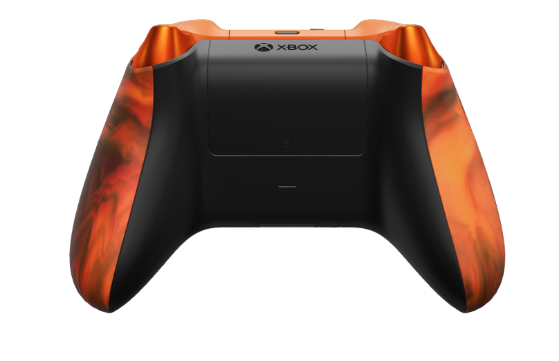 Xbox Wireless Controller - 몸체: 파이어 베이퍼, 방향 패드: 제스트 오렌지(메탈릭), 엄지스틱: 제스트 오렌지