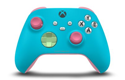 Xbox Wireless Controller - Body: Dragonfly Blue, D-Pads: Soft Green, Thumbsticks: Deep Pink