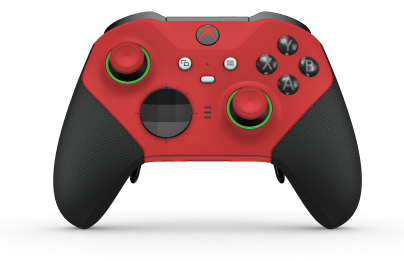Xbox Elite Wireless Controller Series 2 - Core - Body: Pulse Red + Rubberized Grips, D-pad: Facet, Carbon Black (Metal), Back: Pulse Red + Rubberized Grips