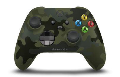 Xbox Wireless Controller - Corps: Forest Camo, BMD: Abyss Black (métallique), Joysticks: Carbon Black