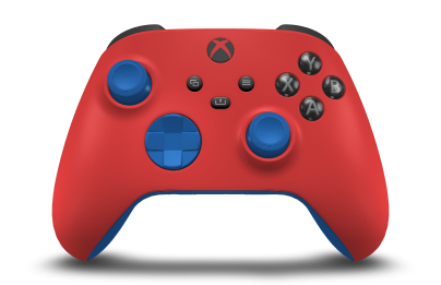 Xbox Wireless Controller - Corps: Pulse Red, BMD: Shock Blue, Joysticks: Shock Blue