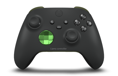 Xbox Wireless Controller - Corpo: Preto Carbono, Botões Direcionais: Verde Veloz (Metálico), Manípulos Analógicos: Preto Carbono