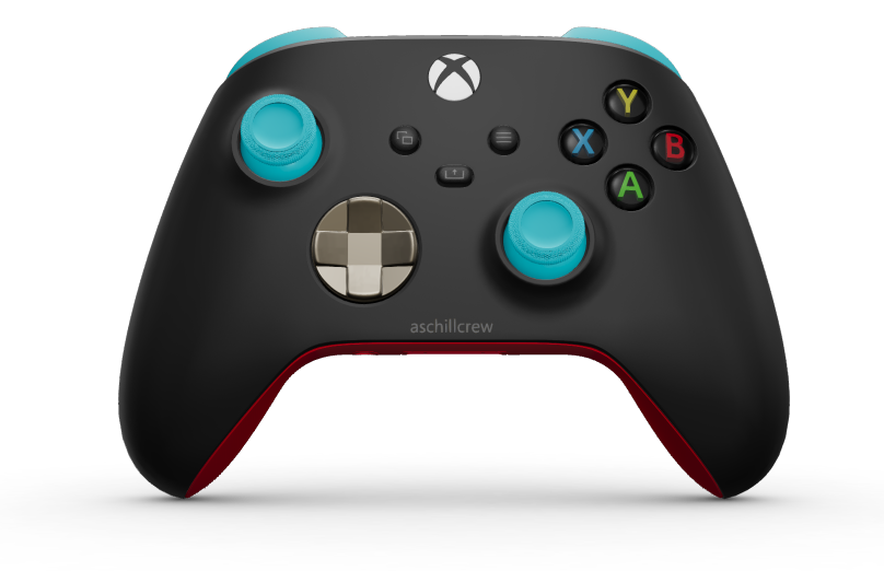Xbox Wireless Controller - Body: Carbon Black, D-Pads: Desert Tan (Metallic), Thumbsticks: Dragonfly Blue