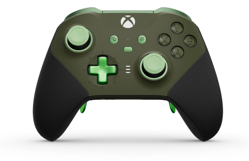 Xbox Elite ワイヤレスコントローラー シリーズ 2 - Core - Hoveddel: Nattegrøn + gummigreb, D-blok: Kryds, Fartgrøn (metal), Bagside: Nattegrøn + gummigreb