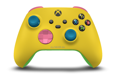 Xbox 무선 컨트롤러 - Body: Lighting Yellow, D-Pads: Deep Pink, Thumbsticks: Mineral Blue
