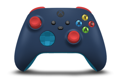 Xbox Wireless Controller - Body: Midnight Blue, D-Pads: Mineral Blue, Thumbsticks: Pulse Red