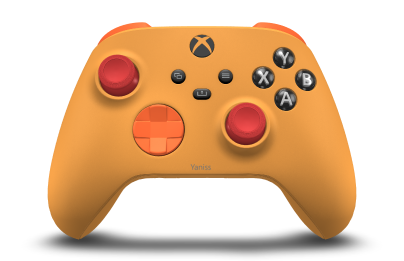 Xbox Wireless Controller - Body: Soft Orange, D-Pads: Zest Orange, Thumbsticks: Pulse Red