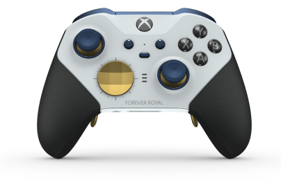 Xbox Elite Wireless Controller Series 2 - Core - Body: Robot White + Rubberised Grips, D-pad: Facet, Gold Matte (Metal), Back: Robot White + Rubberised Grips