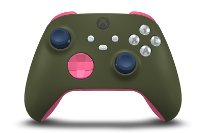 Xbox Wireless Controller - Corpo: Verde Noturno, Botões Direcionais: Rosa Profundo, Manípulos Analógicos: Azul Noturno