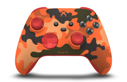 Xbox Wireless Controller - Body: Blaze Camo, D-Pads: Pulse Red, Thumbsticks: Pulse Red