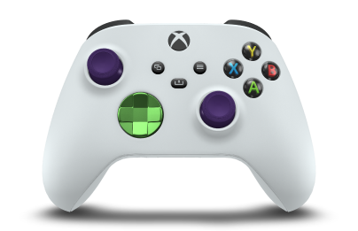Xbox Wireless Controller - Body: Robot White, D-Pads: Velocity Green (Metallic), Thumbsticks: Astral Purple