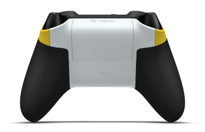 Controller with Lighting Yellow body, Robot White D-pad, and Carbon Black thumbsticks - back view