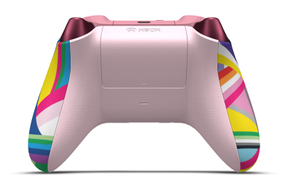 Xbox 무선 컨트롤러 - Hoveddel: Pride, D-blokke: Retropink (metallisk), Thumbsticks: Blød pink