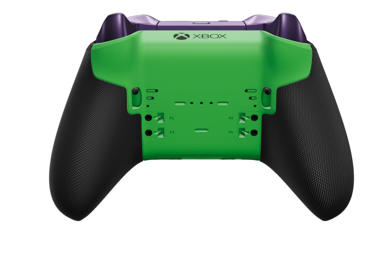 Xbox Elite Wireless Controller Series 2 - Core - Hoveddel: Fartgrøn + gummigreb, D-blok: Kryds, Astrallilla (metal), Bagside: Fartgrøn + gummigreb