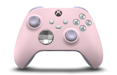 Xbox 무선 컨트롤러 - Body: Soft Pink, D-Pads: Bright Silver (Metallic), Thumbsticks: Soft Purple