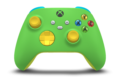 Xbox ワイヤレス コントローラー - Hoofdtekst: Velocity-groen, D-Pads: Lighting Yellow, Duimsticks: Lighting Yellow