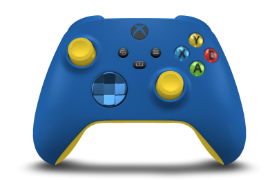 Manette sans fil Xbox - Hoveddel: Stødblå, D-blokke: Fotonblå (metallisk), Thumbsticks: Lighting Yellow