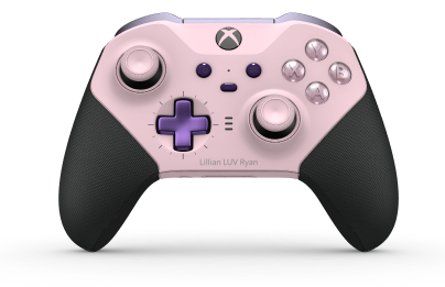 Xbox Elite Wireless Controller Series 2 - Core - Corpo: Rosa Suave + Pegas em Borracha, Botão Direcional: Cruz, Roxo Astral (Metal), Traseira: Rosa Suave + Pegas em Borracha
