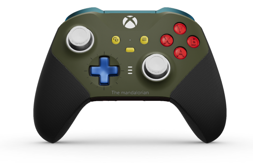 Comando Sem Fios Xbox Elite Series 2 - Core - Body: Nocturnal Green + Rubberized Grips, D-pad: Cross, Photon Blue (Metal), Back: Garnet Red + Rubberized Grips