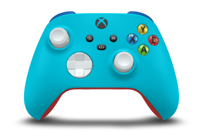 Xbox Wireless Controller - 機身: 蜻蜓藍, 方向鍵: 機器白, 搖桿: 機器白