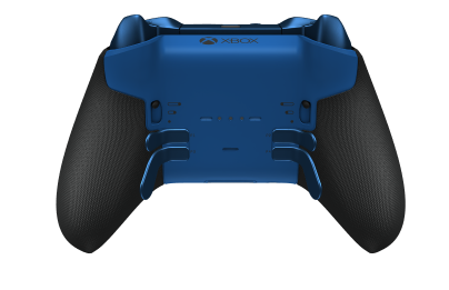 Xbox Elite Wireless Controller Series 2 - Core - Text: Shock Blue + Rubberized Grips, D-Pad: Facetten, Gold Matte (Metall), Zurück: Shock Blue + Rubberized Grips