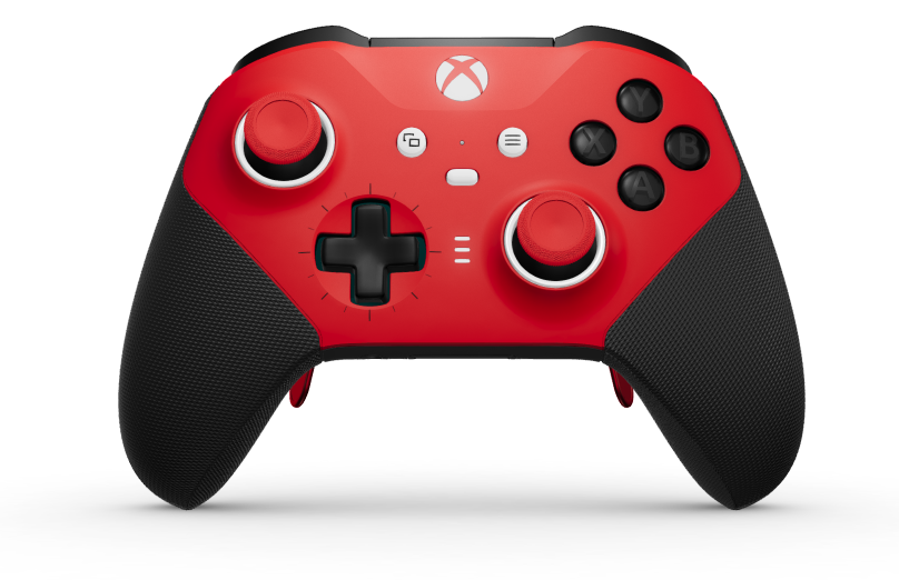 Xbox Elite Wireless Controller Series 2 - Core - 本體: 脈衝紅 + 橡膠握把, 方向鍵: 十字形，碳黑色 (金屬), 背面: 碳黑色 + 橡膠握把